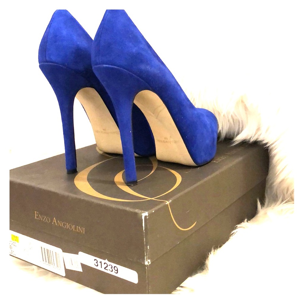 🔷 ENZO ANGIOLINI ATEN DARK BLUE SAUDE PUMPS